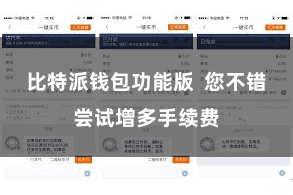 比特派钱包功能版  您不错尝试增多手续费